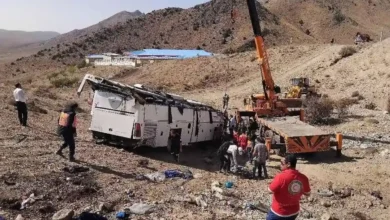 واژگونی اتوبوس دماوند فیروزکوه (1)